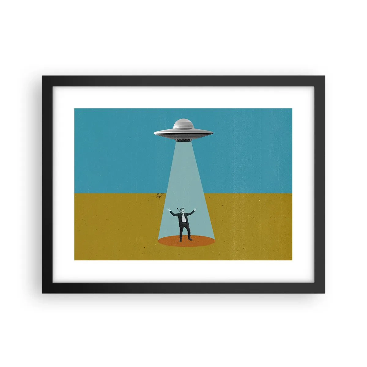 Plakat w czarnej ramie - Bliskie spotkanie - 40x30 cm