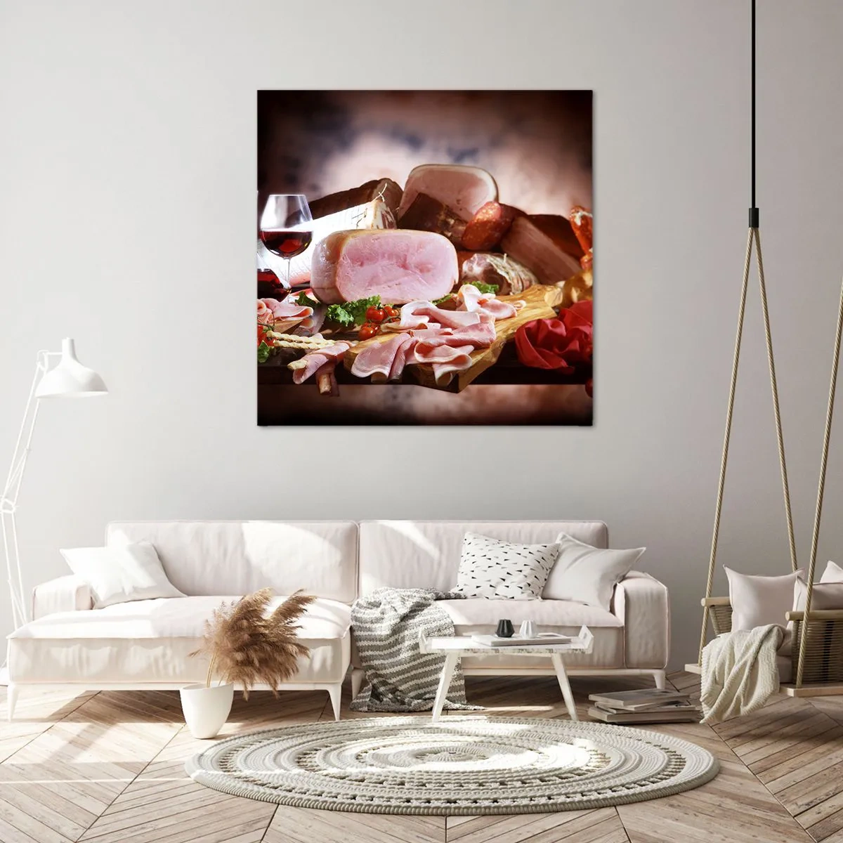 Obraz na płótnie - Kulinarne marzenie z karafką - 40x40 cm