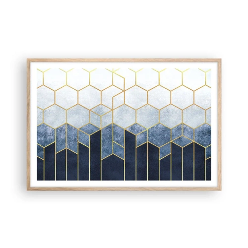 Plakat w ramie jasny dąb - Kompozycja w synkopowym rytmie - 91x61 cm