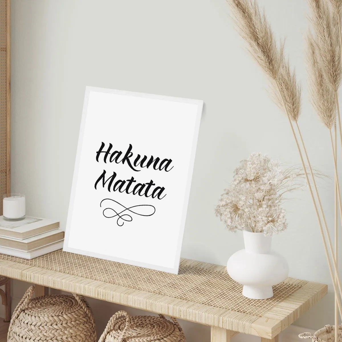 Plakat w białej ramie - Najlepsza rada - 30x40 cm