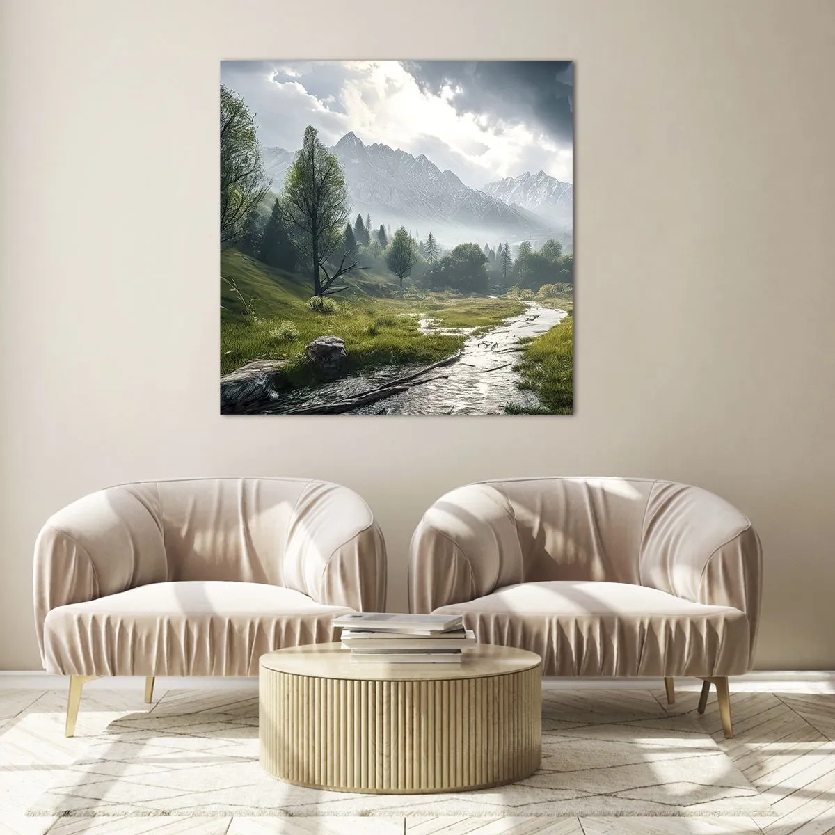 Obraz na szkle - Tam i z powrotem - 60x60 cm