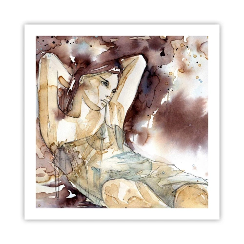 Plakat - W nastroju lila - 60x60 cm