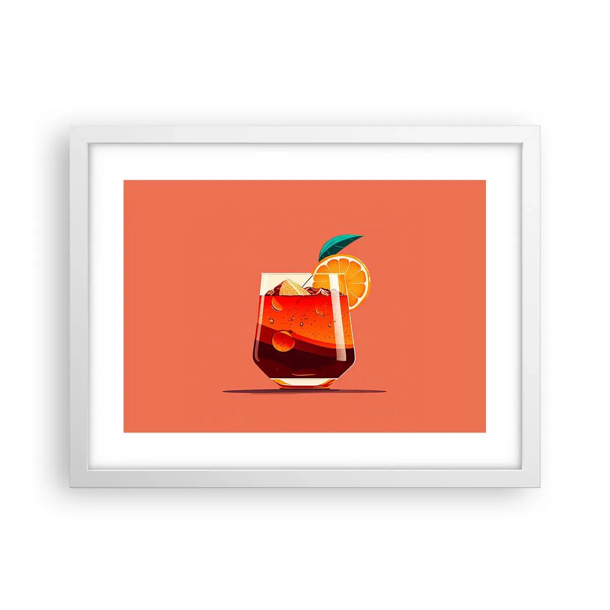 Plakat w białej ramie - Letnie orzeźwienie - 40x30 cm