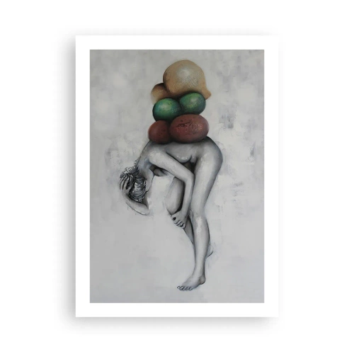 Plakat - Ciężar życia - 50x70cm - Ciężar życia - Nowoczesna dekoracja ścienna do salonu, kuchni i sypialni ARTTOR