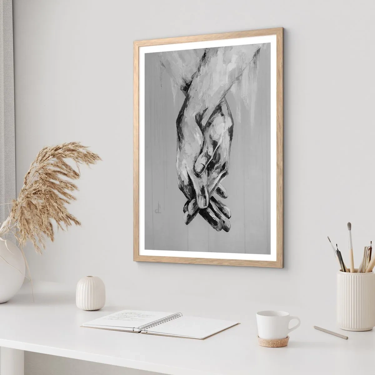 Plakat w ramie jasny dąb - Początek… - 50x70 cm