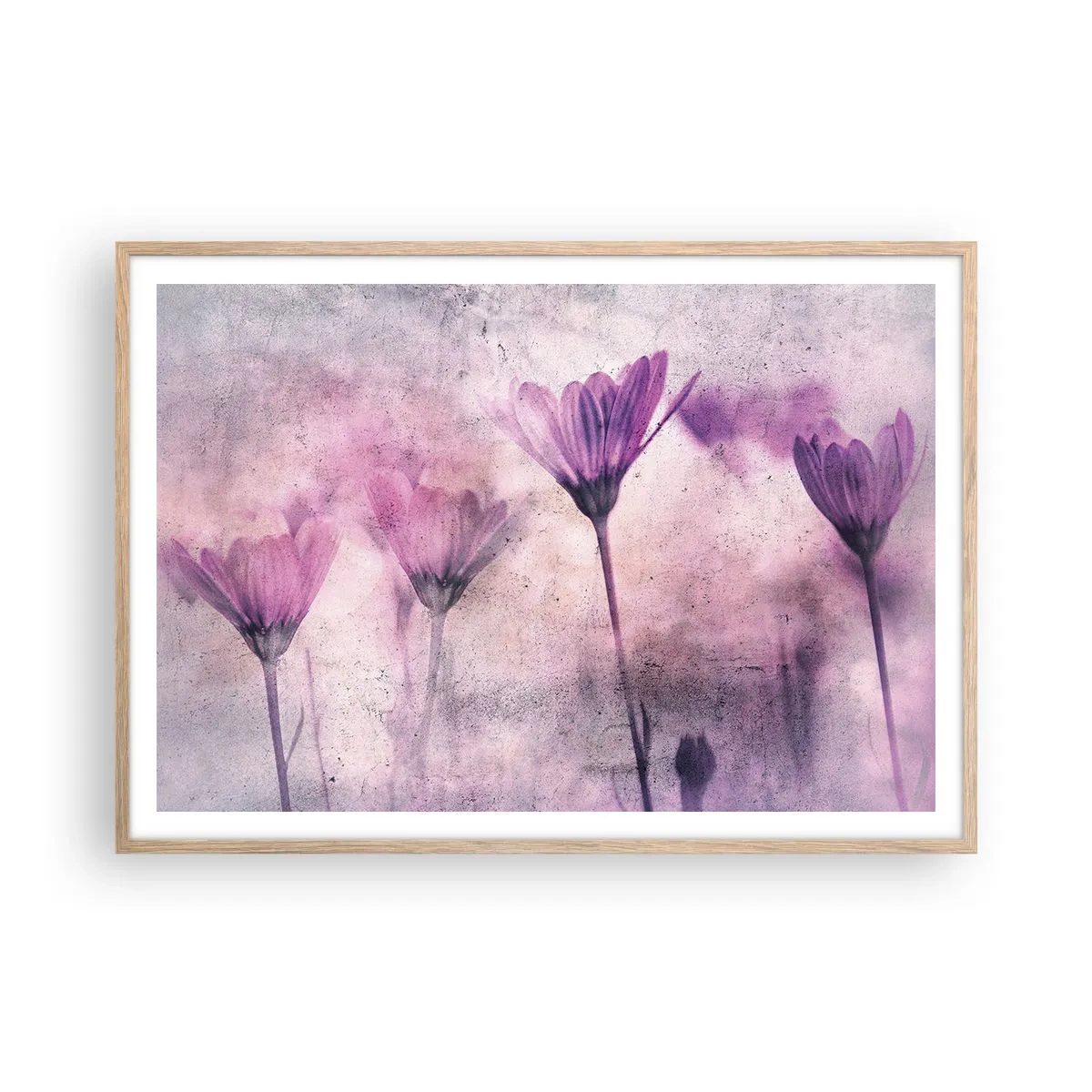 Plakat w ramie jasny dąb - Sen kwiatów - 100x70 cm