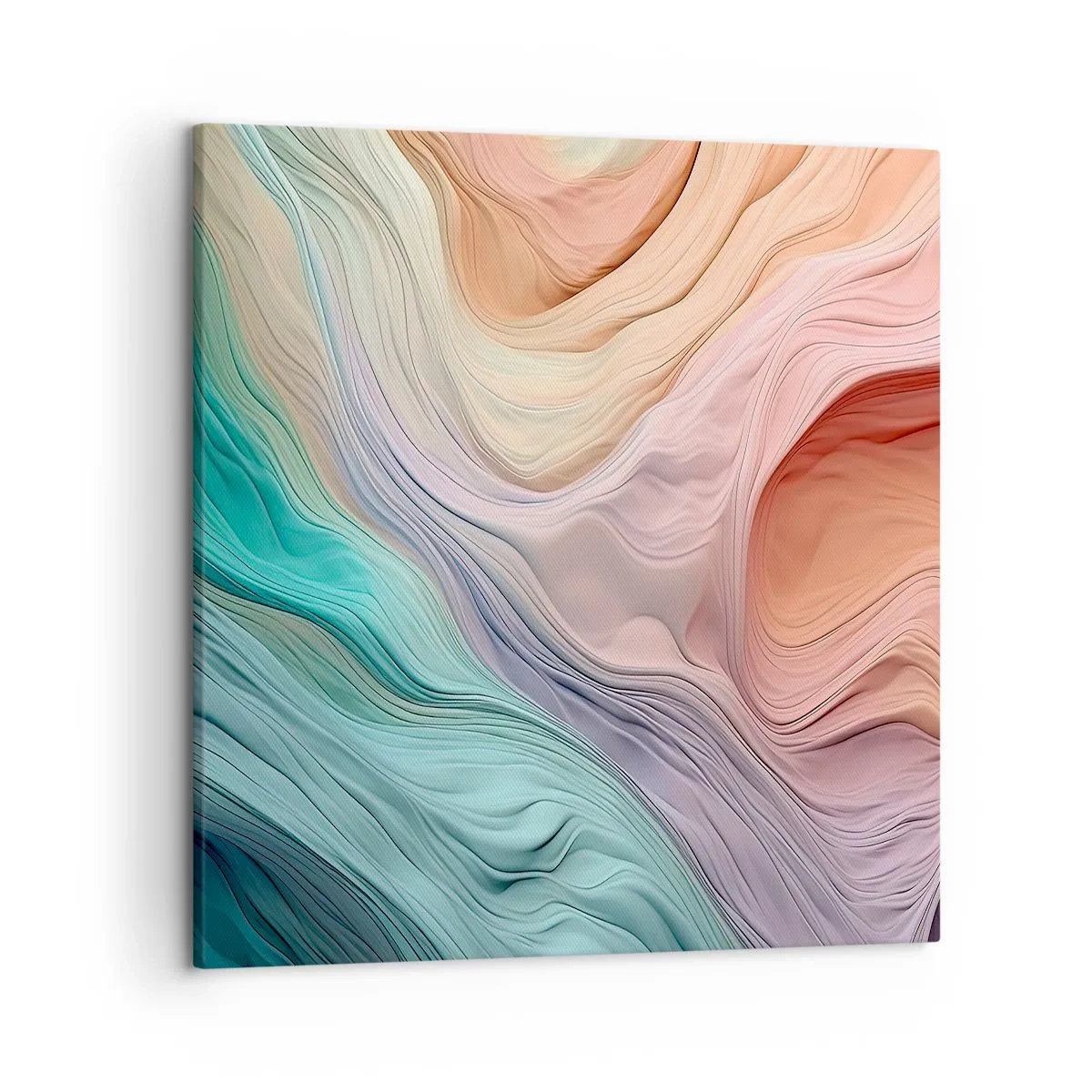 Obraz na płótnie - Tęczowa fala - 50x50 cm