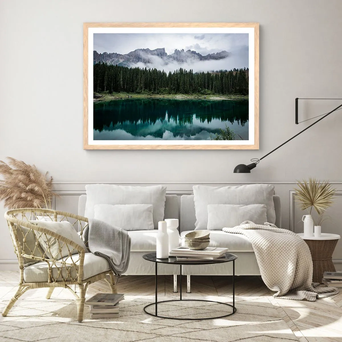 Plakat w ramie jasny dąb - Cicho, cicho, nie budźmy wody spiącej… - 91x61 cm