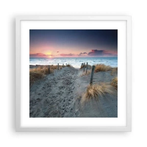 Plakat w białej ramie - Rozlałeś tęczę blasków promienistą… - 40x40 cm