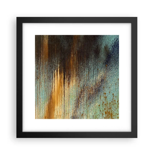 Plakat w czarnej ramie - Nieprzypadkowa barwna kompozycja - 30x30 cm