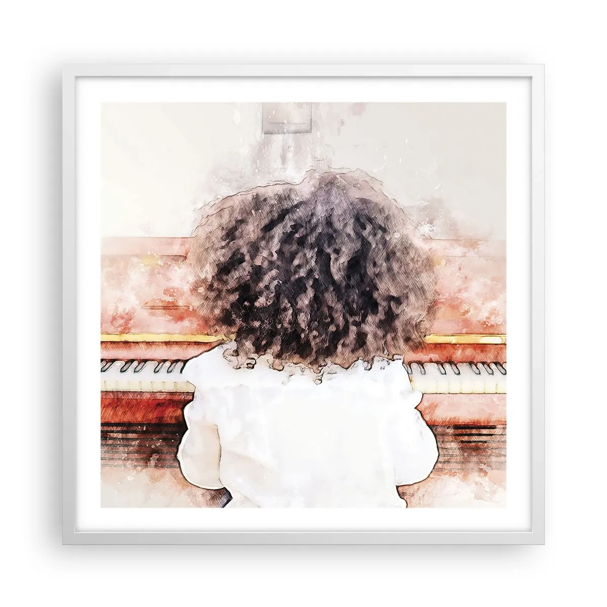 Plakat w białej ramie - W nowym świecie - 60x60 cm