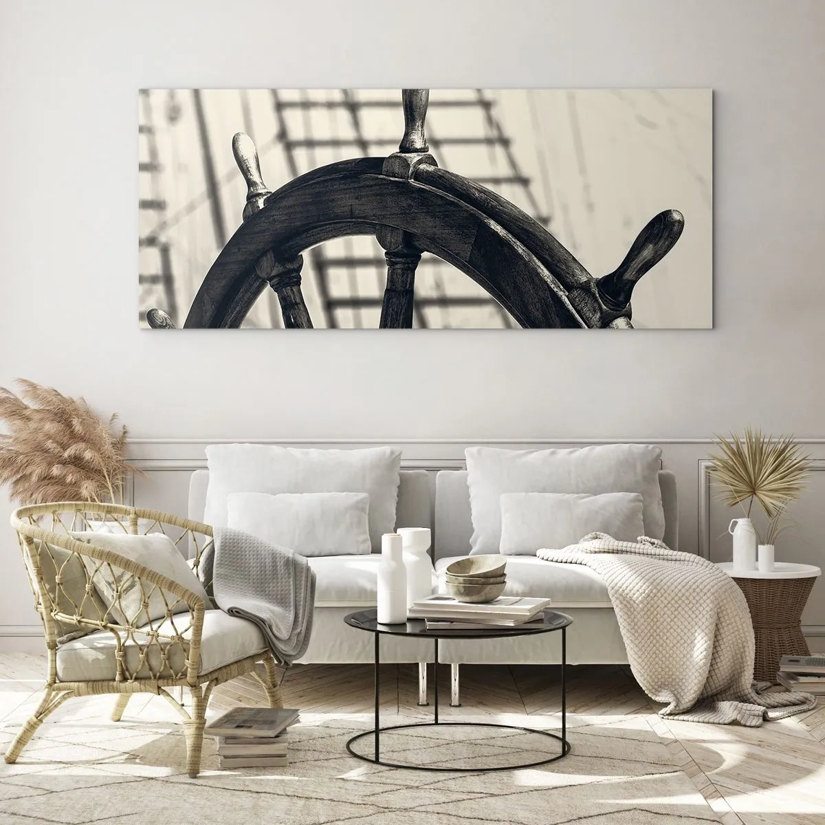 Obraz na szkle - Morskie opowieści - 100x40 cm