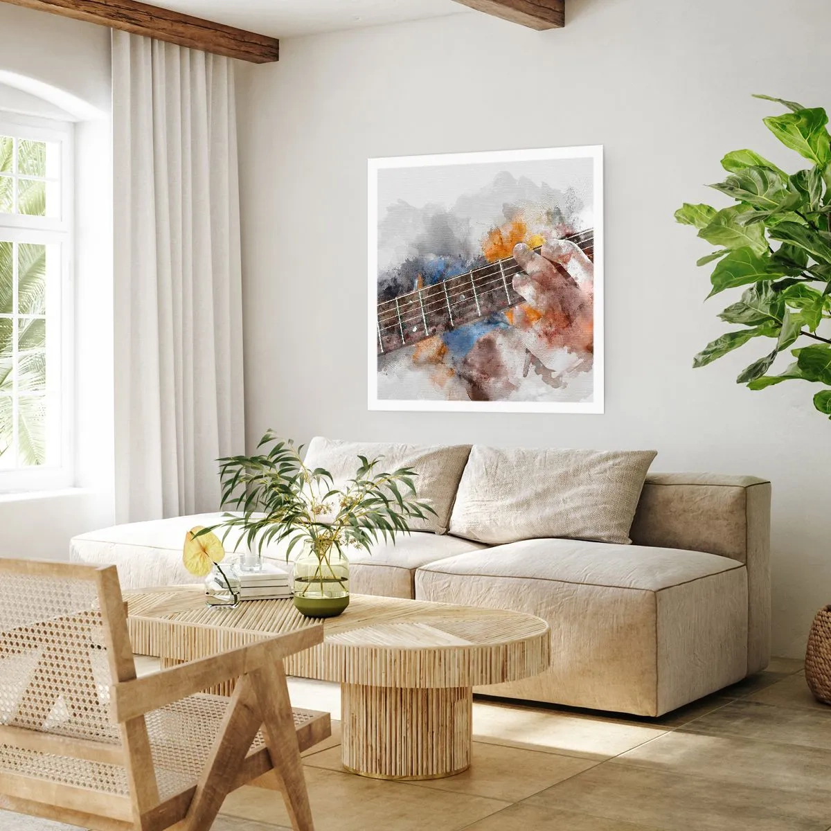 Plakat - Poezja między strunami - 40x40 cm