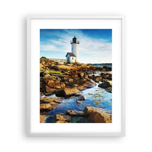 Plakat w białej ramie - Wracajcie szczęśliwie, czekam - 40x50 cm