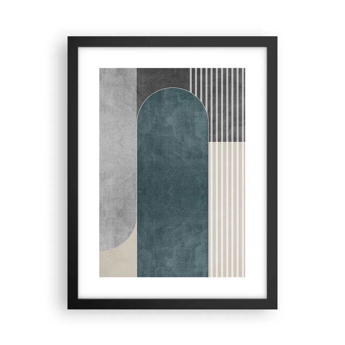 Plakat w czarnej ramie - Kompozycja na poziomie - 30x40 cm
