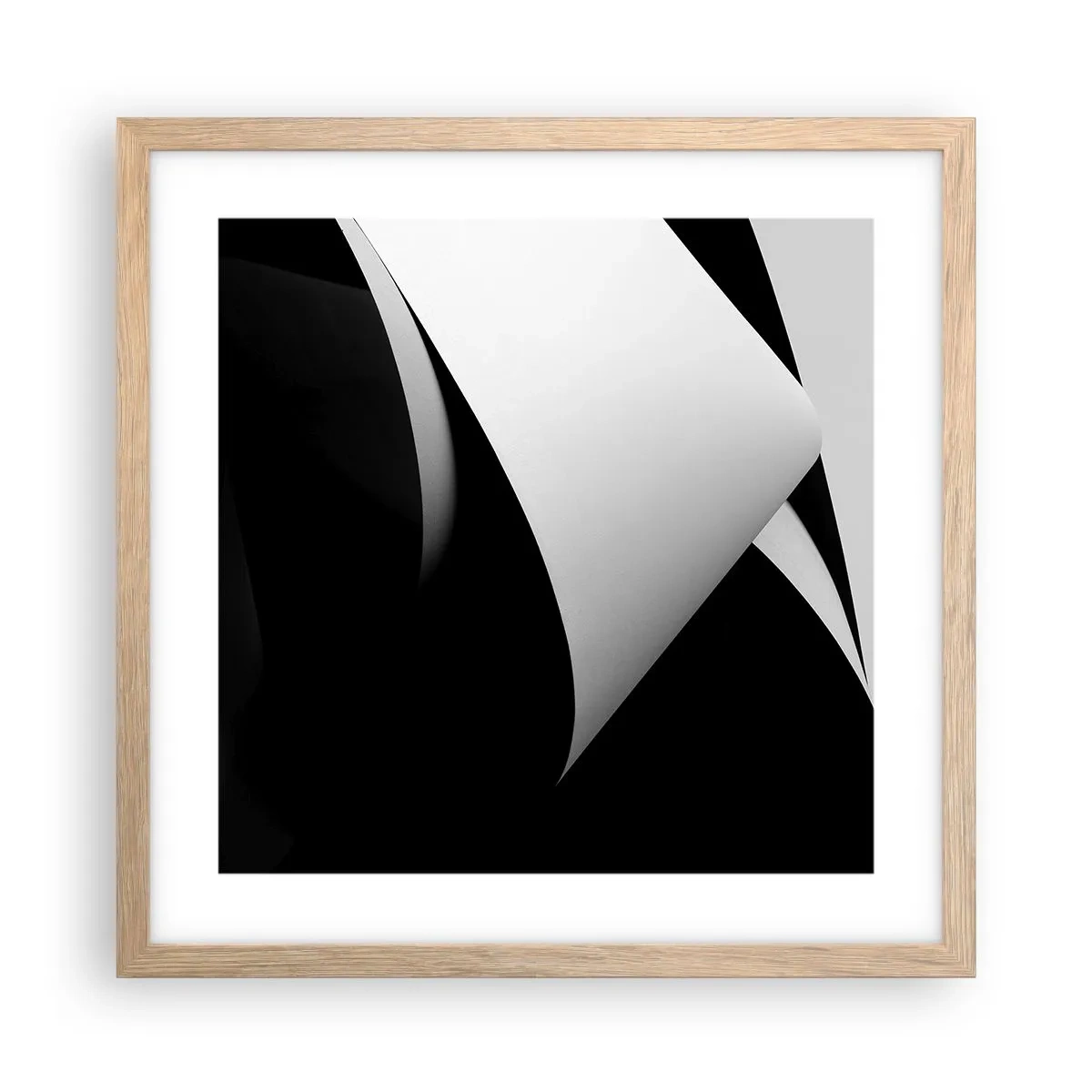 Plakat w ramie jasny dąb - Płaszczyzny światła z głębi cienia - 40x40 cm