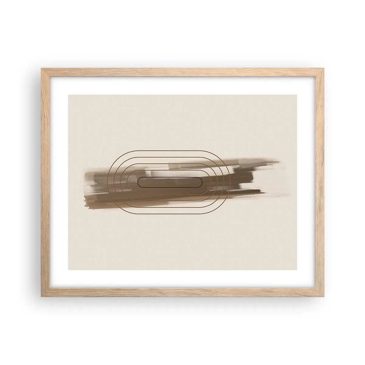 Plakat w ramie jasny dąb - Powiew szarości - 50x40 cm