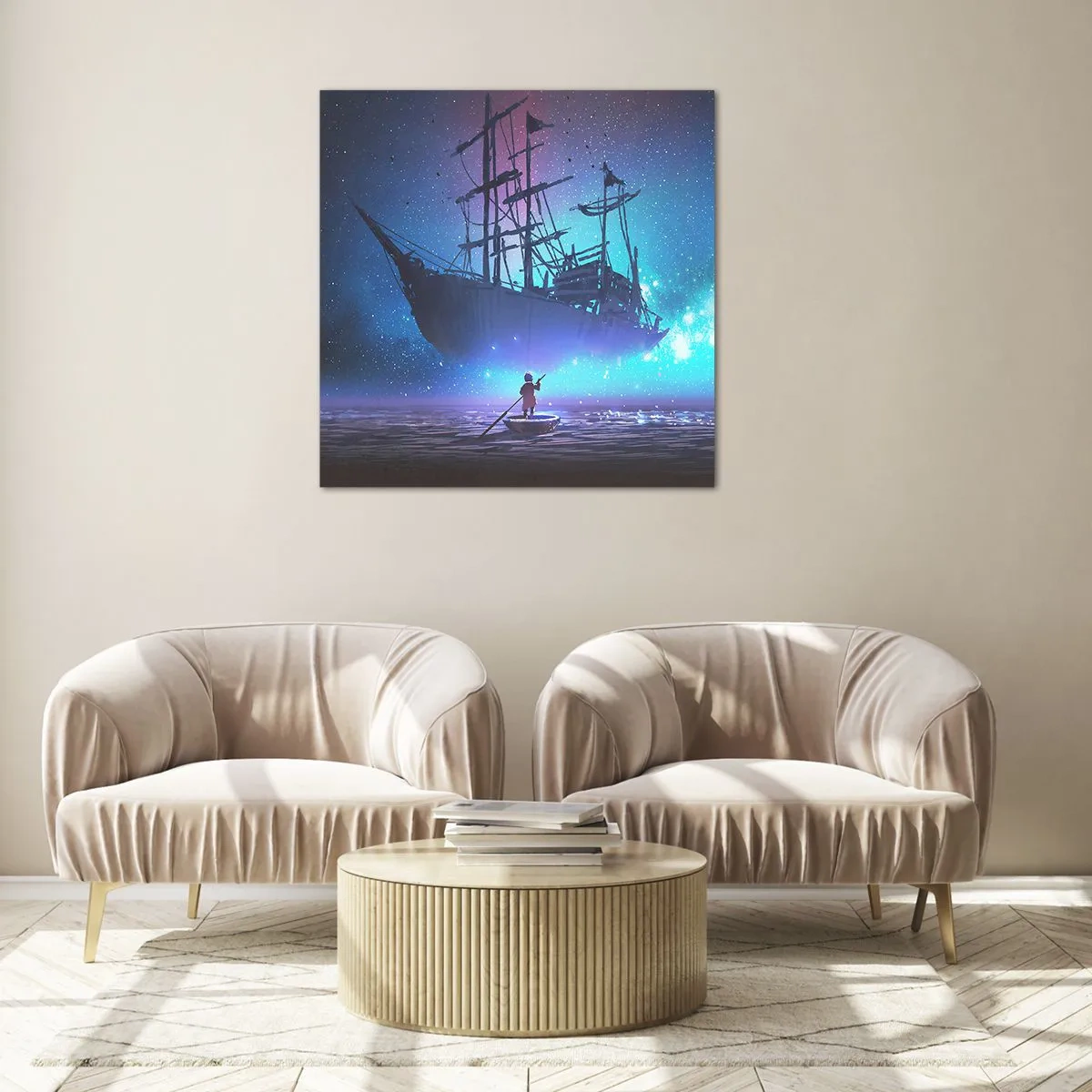 Obraz na szkle - Spotkanie z mitem morza - 50x50 cm