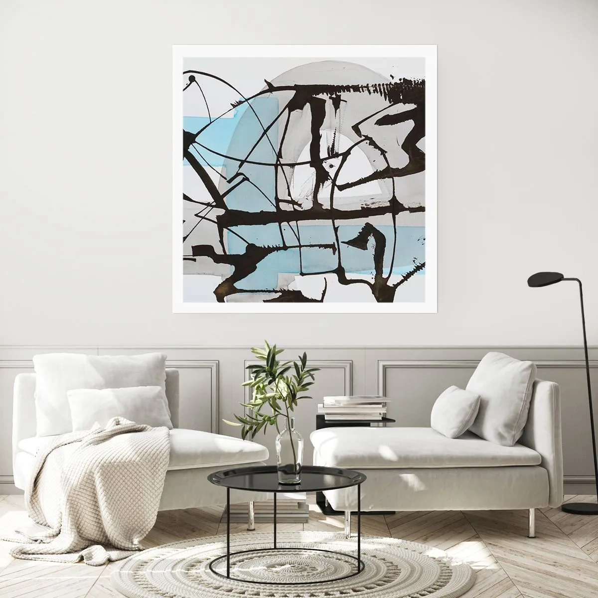 Plakat - Mimo wszystko błękitny - 40x40 cm