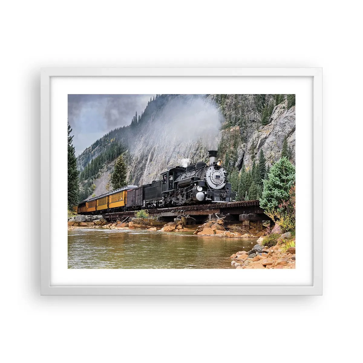 Plakat w białej ramie - A dokąd to? Dokąd? - 50x40 cm