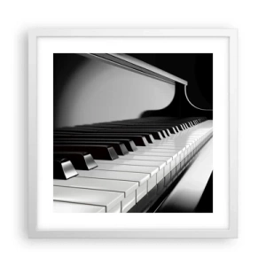 Plakat w białej ramie - Harmonia kształtów i barw - 40x40 cm