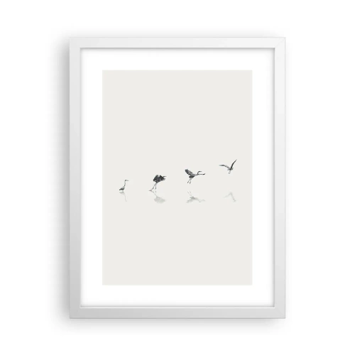 Plakat w białej ramie - Cztery proste kroki - 30x40 cm
