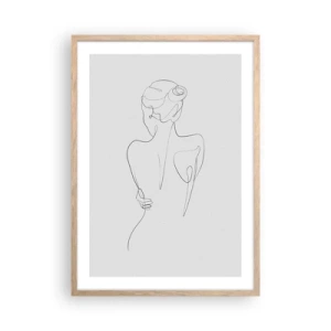 Plakat w ramie jasny dąb - Muzyka ciała - 50x70 cm