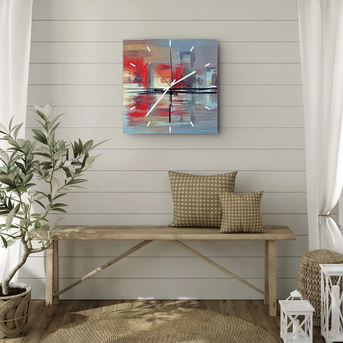 Zegar ścienny - Pejzaż w nieznanym wymiarze - 40x40 cm