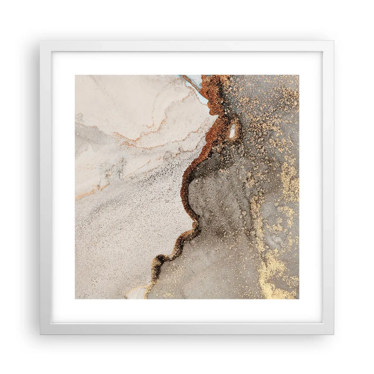 Plakat w białej ramie - Na granicy barw - 40x40 cm