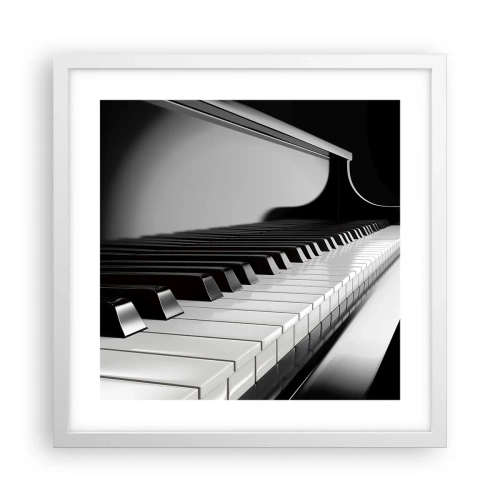 Plakat w białej ramie - Harmonia kształtów i barw - 40x40 cm