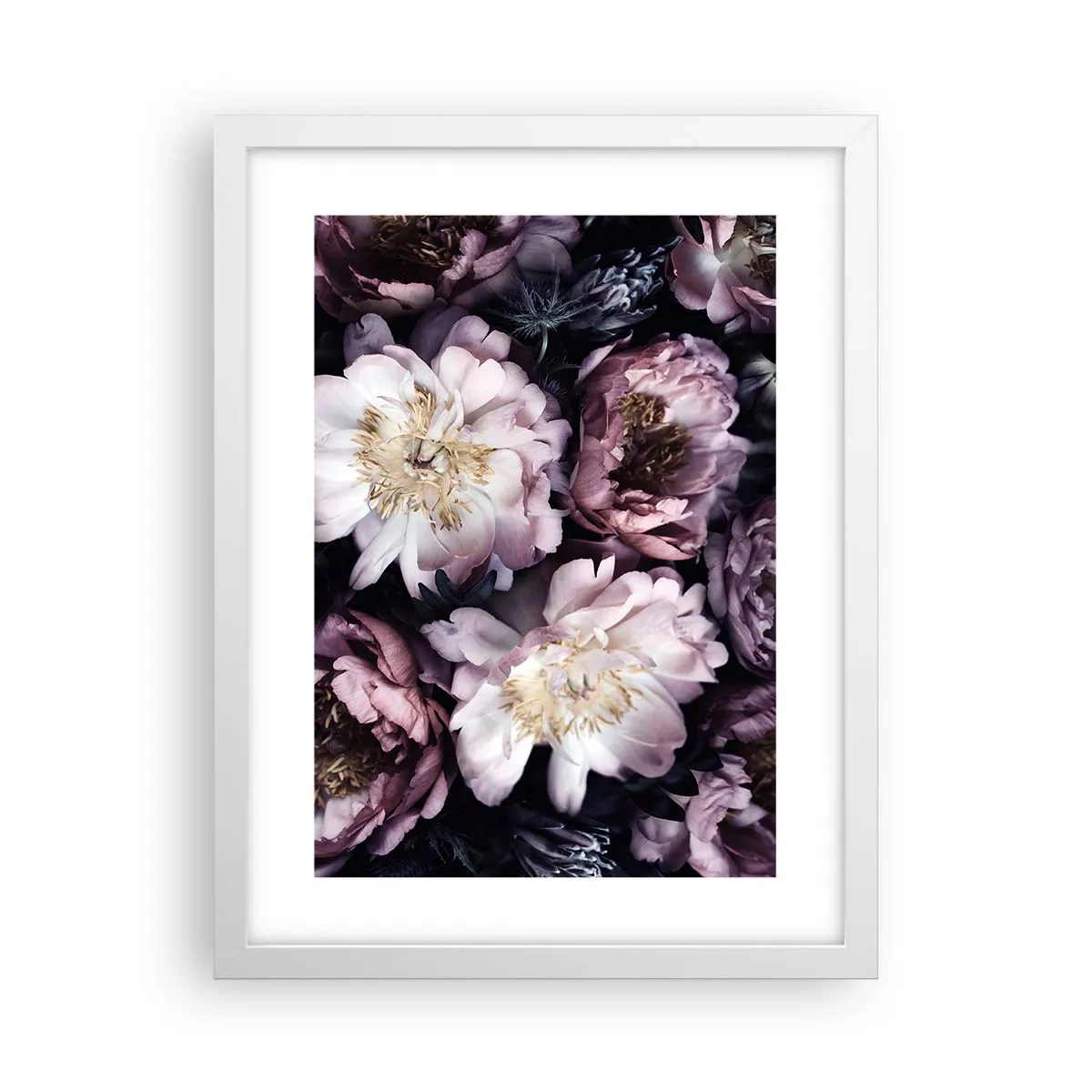 Plakat w białej ramie - Bukiet w dawnym stylu - 30x40 cm