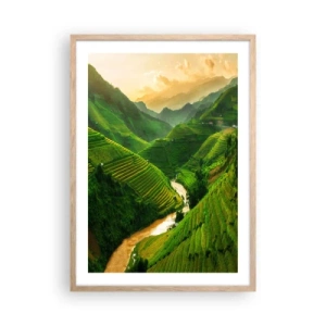 Plakat w ramie jasny dąb - Wietnamska dolina - 50x70 cm