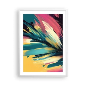 Plakat w białej ramie - Kompozycja – eksplozja radości - 50x70 cm