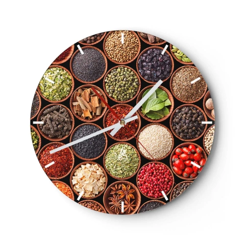 Zegar ścienny - Wszystkie smaki świata - 40x40 cm