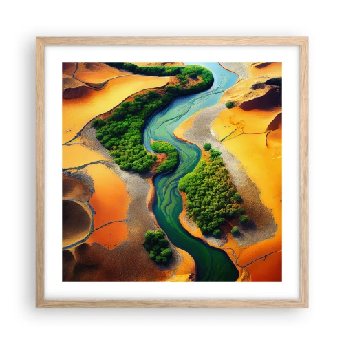 Plakat w ramie jasny dąb - Życiodajna rzeka - 50x50 cm