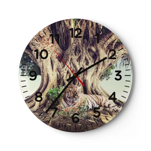 Zegar ścienny - Widok z Księgi Rodzaju - 30x30 cm