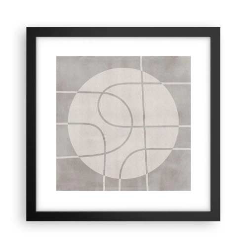 Plakat w czarnej ramie - Koliście i na wprost - 30x30 cm