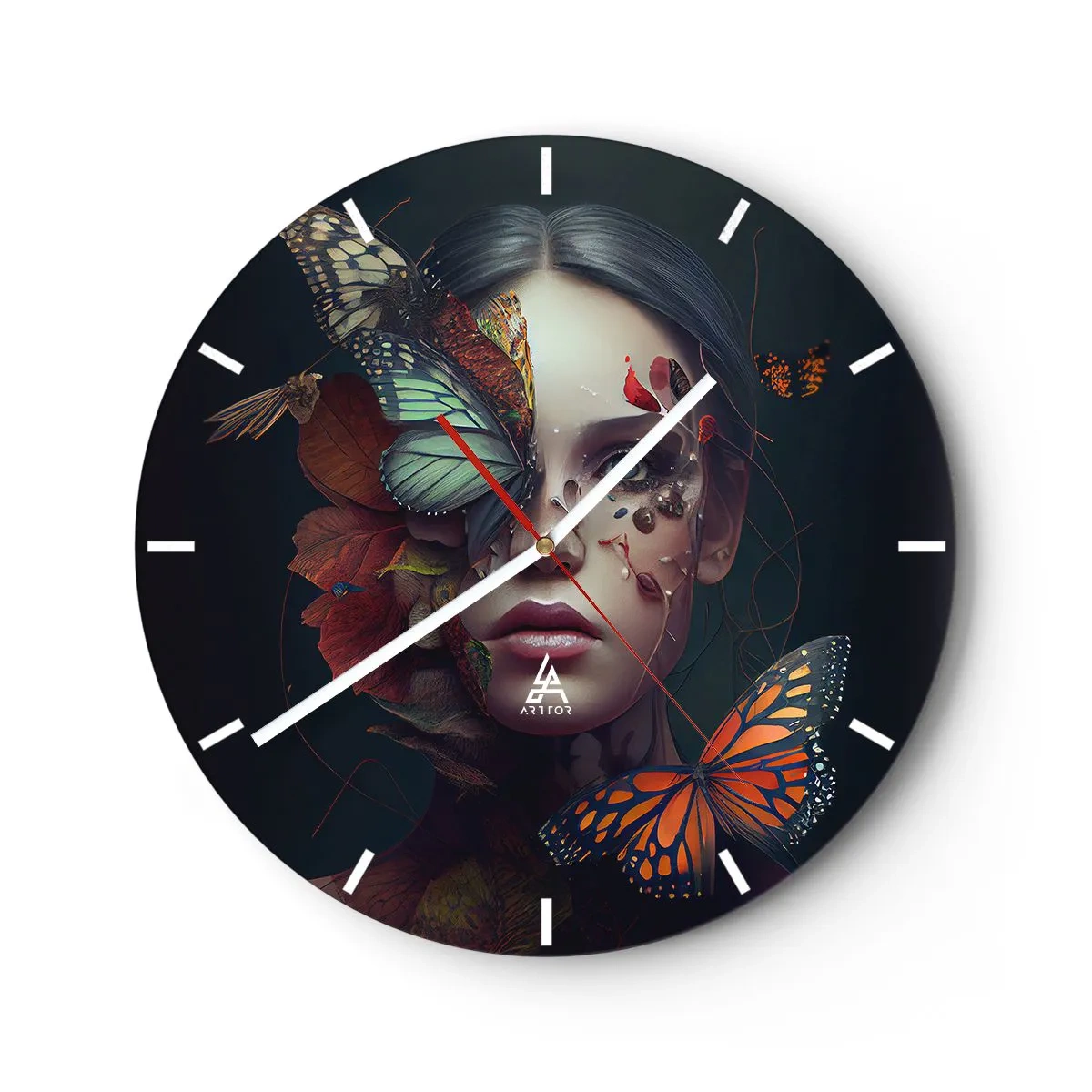 Zegar ścienny - Cudowna metamorfoza - 40x40 cm
