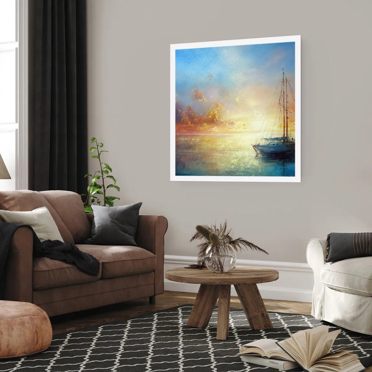 Plakat - W złotej zatoce - 30x30 cm
