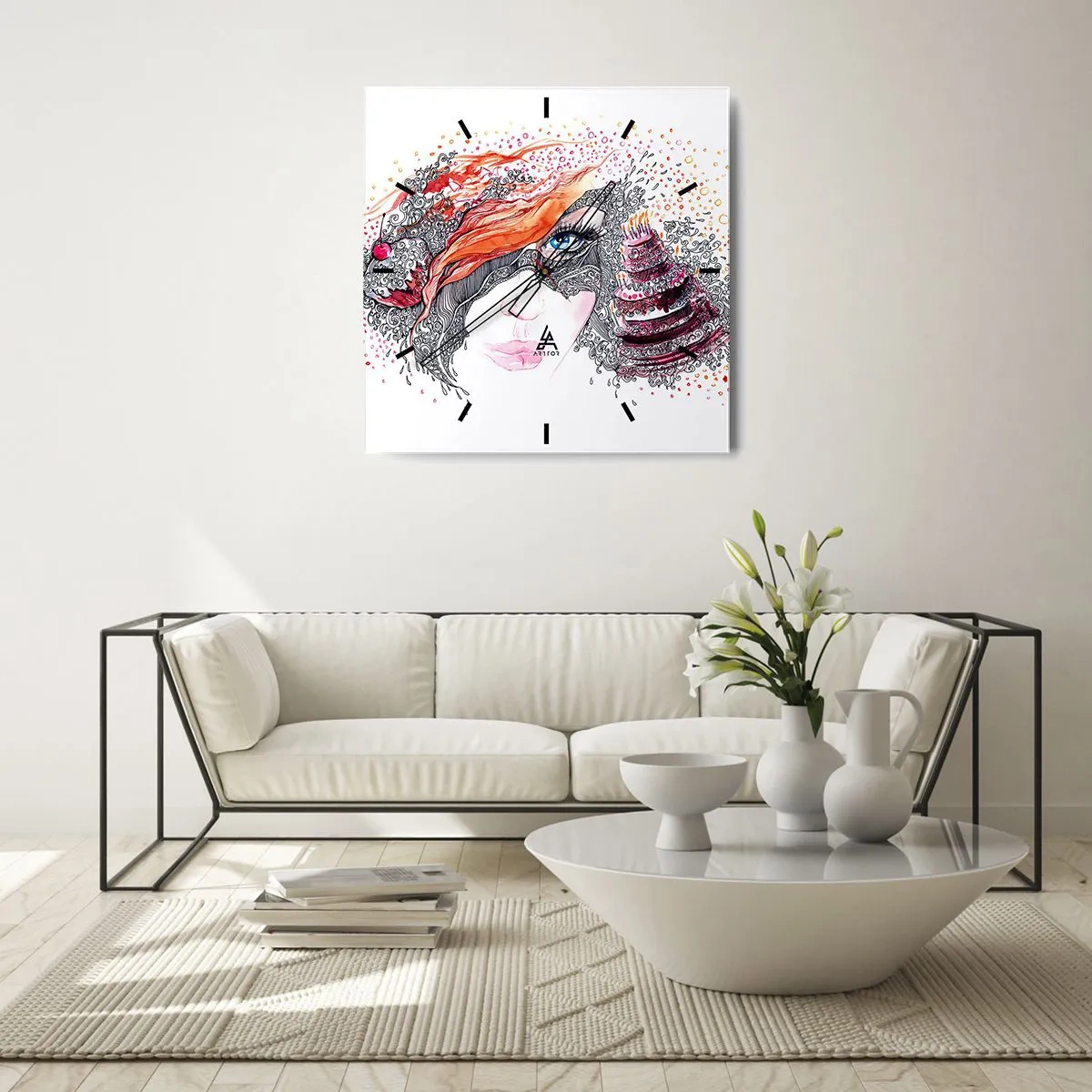 Zegar ścienny - Z nią codziennie jest święto - 40x40 cm