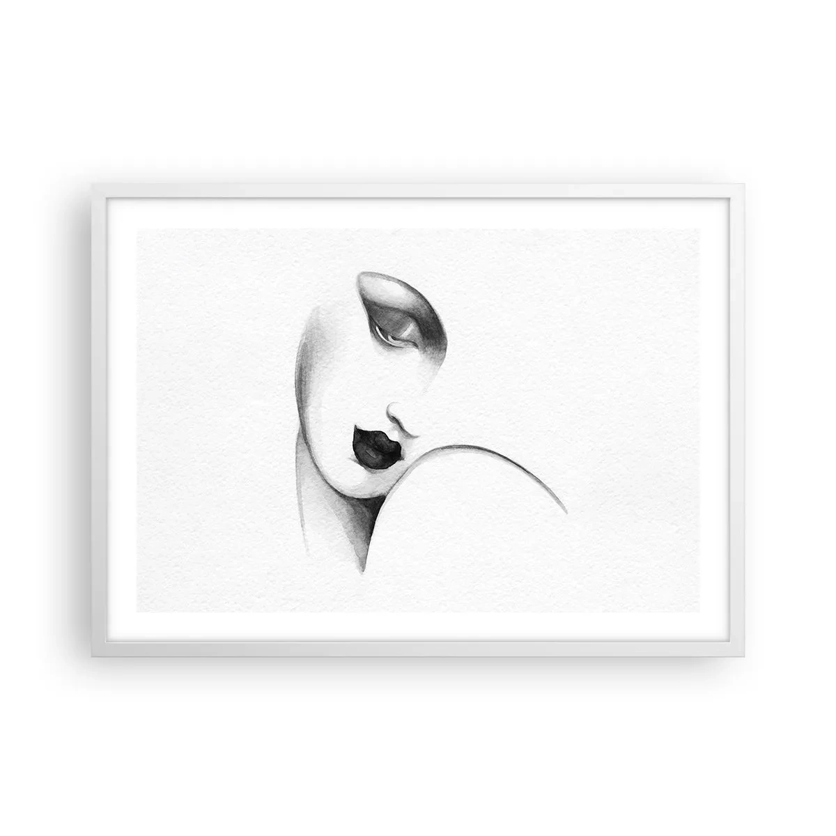 Plakat w białej ramie - W stylu Łempickiej - 70x50 cm