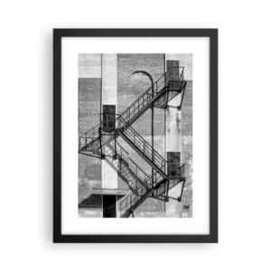 Plakat w czarnej ramie - Industrialny styl - 30x40 cm