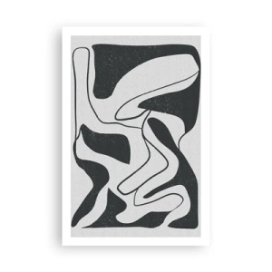 Plakat - Abstrakcyjna zabawa w labiryncie - 61x91 cm