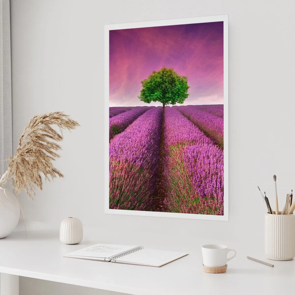 Plakat - Na lawendowych polach - 70x100 cm