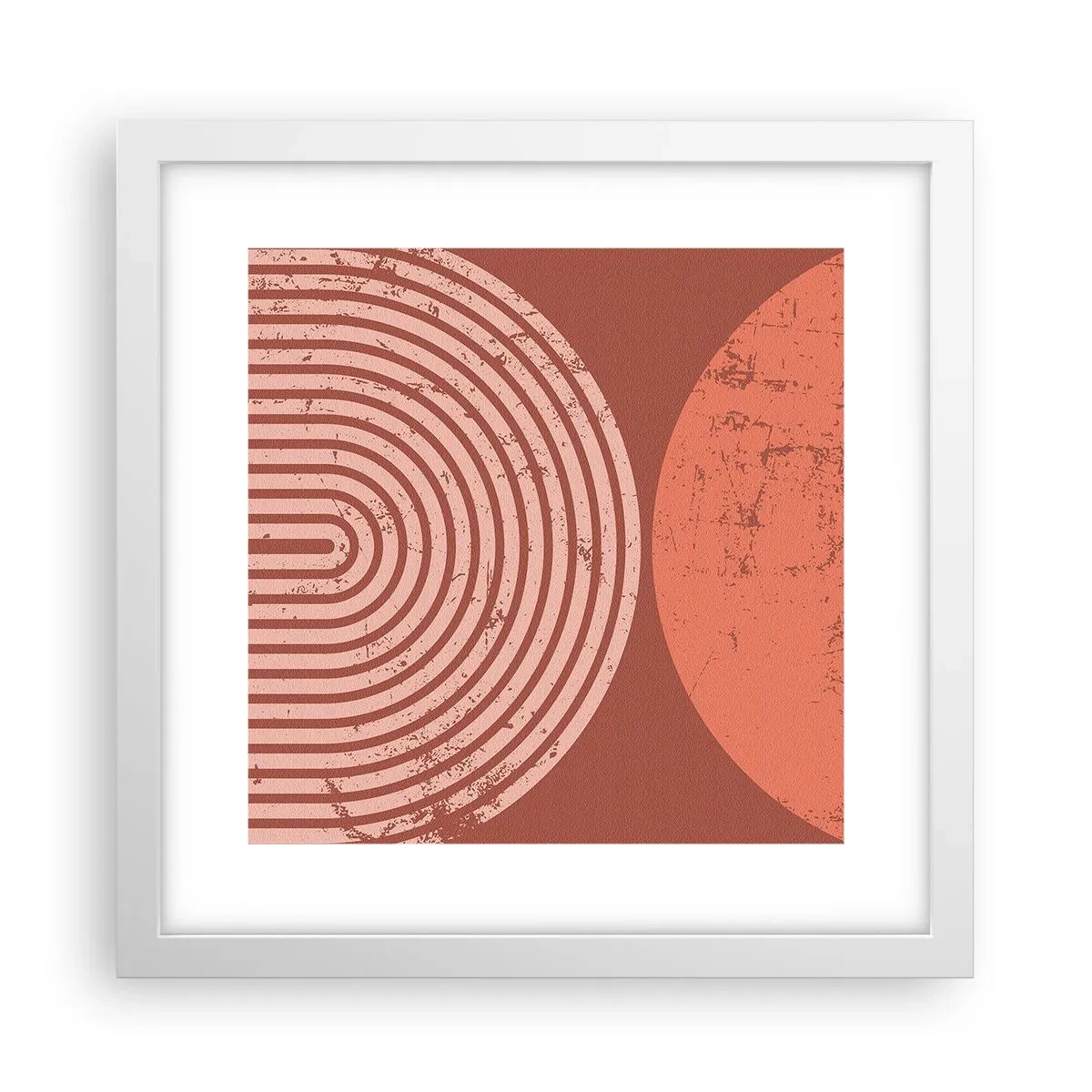 Plakat w białej ramie - Bliska relacja - 30x30 cm