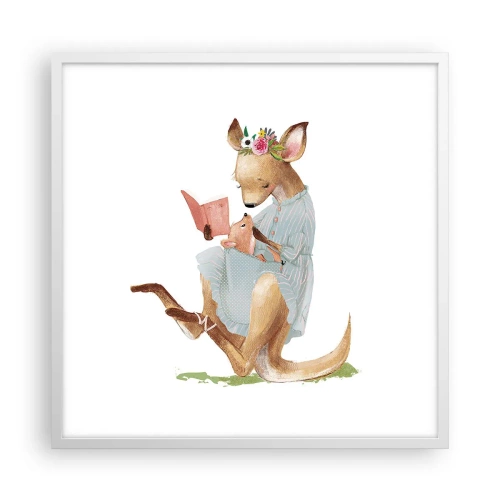 Plakat w białej ramie - Poczytaj mi, mamo - 60x60 cm