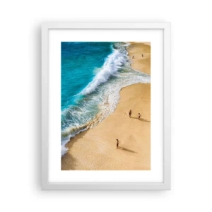 Plakat w białej ramie - A potem słońce, plaża… - 30x40 cm