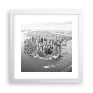 Plakat w białej ramie - Jak nie pokochać? - 30x30 cm