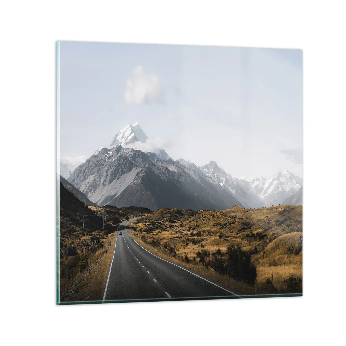 Obraz na szkle - Droga do serca gór - 60x60 cm