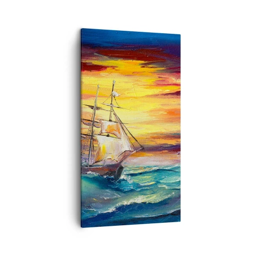 Obraz na płótnie - Dzielnie pod fale - 45x80 cm